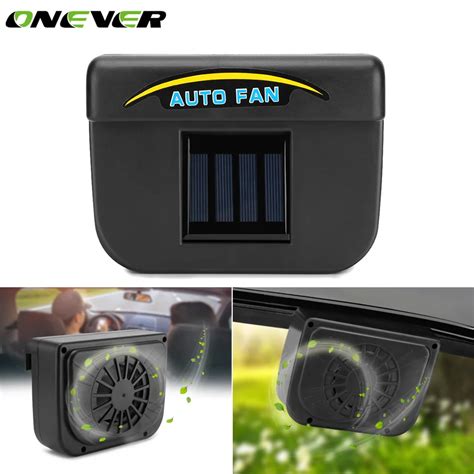 Onever Universal Car Ventilator Fan Solar Powered Auto Cool Vehicle Fan Car Window Cooler ...