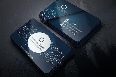 Abstract Business Card (with Electronic Circuit Touch) (64171) | Business Cards | Design Bundles ...