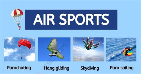 12 Different Types of Air Sports in English • 7ESL