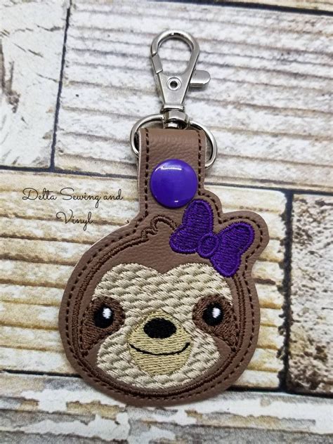 Sloth Keychain Sloth Key Fob Animal Charm Sloth Zipper Pull - Etsy