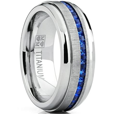 RingWright Co. - RingWright Co Men's Eternity Titanium Wedding Band ...