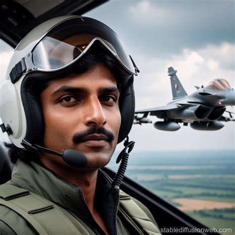 Indian Piloting Rafale Fighter Jet | Stable Diffusion Online