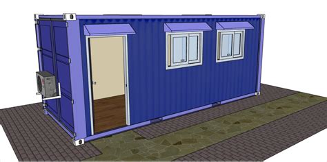 3d design of office container dwg file - Cadbull