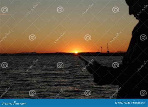 Silhouette on the Beach at Sunset Stock Photo - Image of positive, creativeness: 105779338