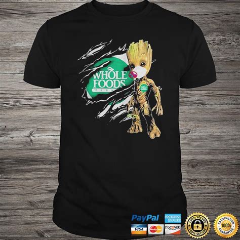 Baby Groot Face Mask Blood Inside Me Whole Foods Market Shirt Shirt