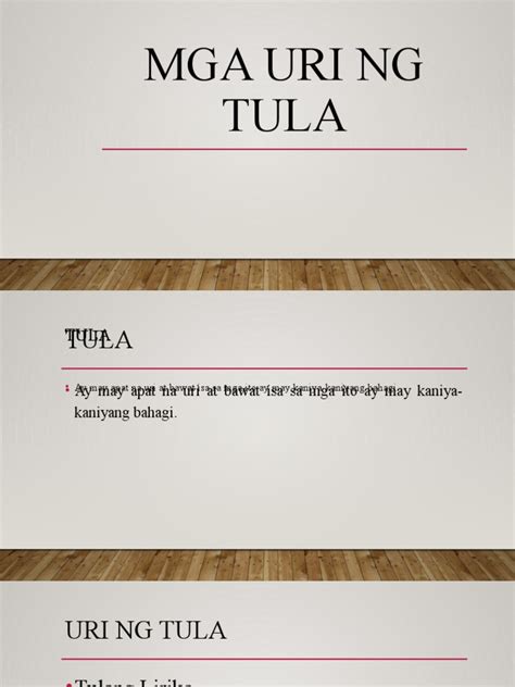 Mga Uri NG Tula | PDF