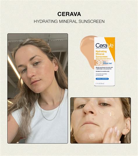 CeraVe Hydrating Mineral Sunscreen SPF 30 Face Sheer Tint ...