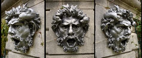 Three views of a mask - Rodin Auguste - WikiArt.org