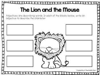 The Lion and the Mouse - Fable | Lion and the mouse, Fables worksheets ...