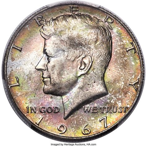 1967 50C MS67 PCGS.... Kennedy Half Dollars | Lot #4425 | Heritage Auctions