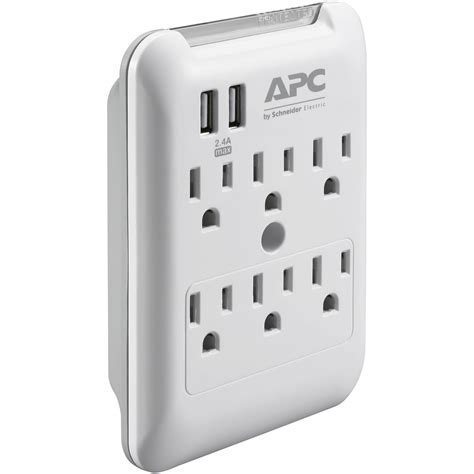 APC Essential SurgeArrest 6-Outlet Wall-Tap Surge PE6WU2 B&H