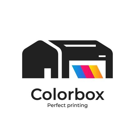 Free Minimalist Colorbox Printing House Logo template