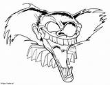 Scary Clown Horror coloring Page sketch template