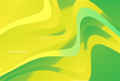 Abstract Green and Yellow Gradient Wave Background Vector