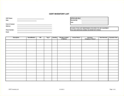 Expiration Date Checklist Log Template | Printable | Spreadsheet ...