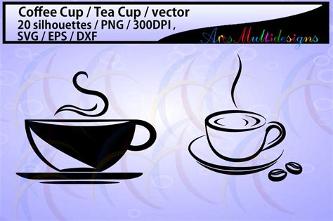 coffee cup silhouette svg/ coffee svg / vector mugs By ...