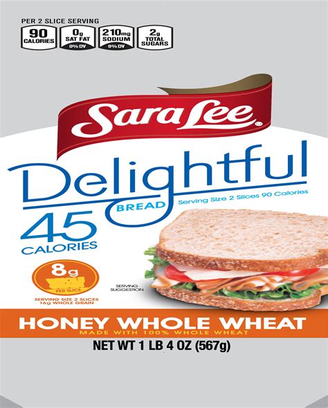 Sara Lee, Delightful Bread, Honey Whole Wheat - SmartLabel™