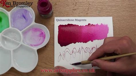 Liquitex Professional Acrylic ink! Quinacridone Magenta 114 - YouTube