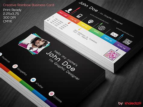 Creative Rainbow Business Card by khaledzz9 on DeviantArt