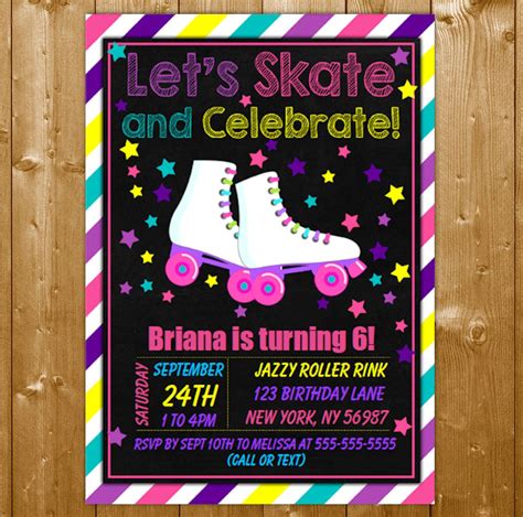 Skate Party Invitations Free Printable