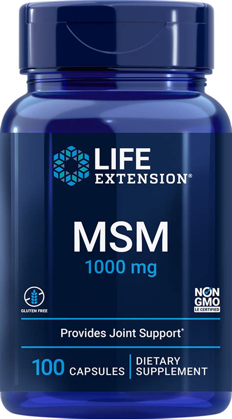 MSM, 1000 mg, 100 capsules - Life Extension