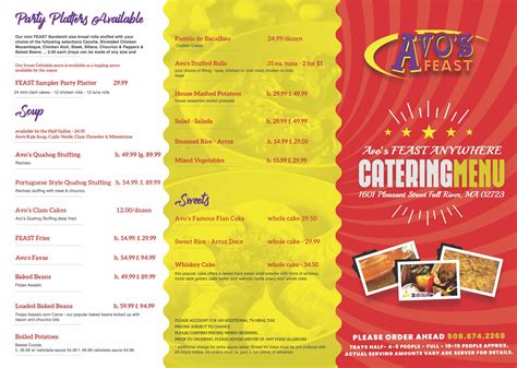 Catering Anywhere Menu - Avo's FEAST