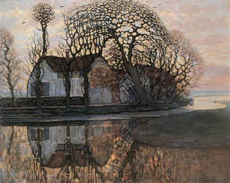 "Farm near Glendale" - 1916 ~ By Piet Mondrian | Himmel malerei, Landschaftskunst, Kunst