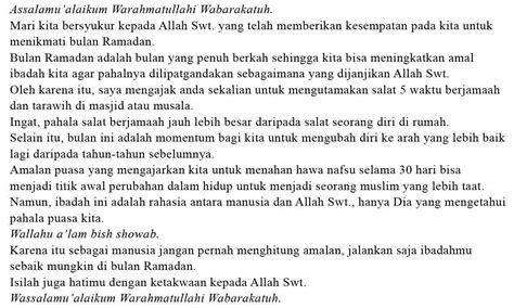 Contoh Kultum Ramadhan Singkat 5 Menit tentang Tarawih hingga Puasa