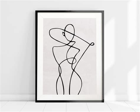 Abstract Line Art Print Female Body Illustration Line Art | Etsy UK