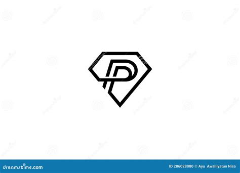 Letter P Diamond Logo Design Stock Vector - Illustration of carat ...