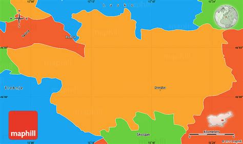 Political Simple Map of Sevnica