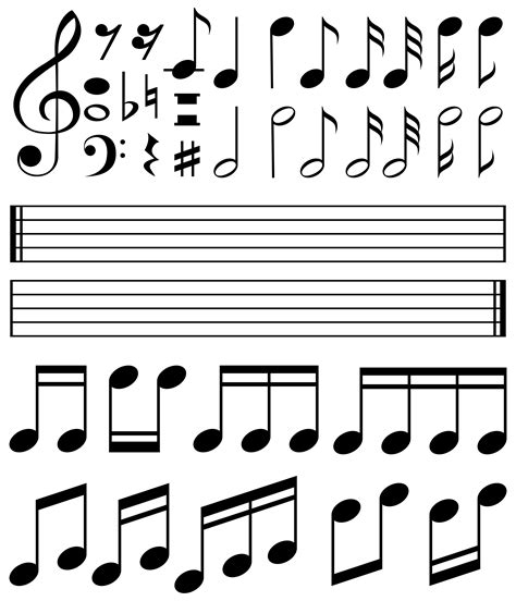 Free Printable Musical Notes Templates