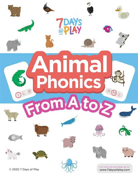 Animal Phonics From A to Z - 7 Days of Play