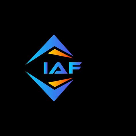 IAF abstract technology logo design on Black background. IAF creative initials letter logo ...