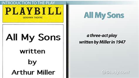 All My Sons by Arthur Miller | Summary, Characters & Analysis - Lesson | Study.com