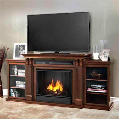 Calie Dark Espresso Gel Fireplace Ent Center by Real Flame - Overstock ...