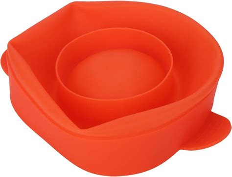 Red Silicone Microwave Popcorn Bucket with Collapsible Handle Lid, Safe and Convenient Popcorn ...