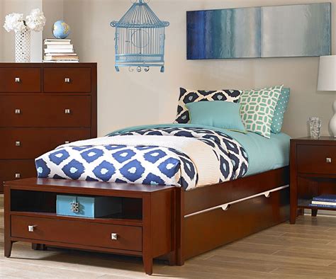 Pulse Cherry Full Platform Bed With Trundle from NE Kids | Coleman Furniture