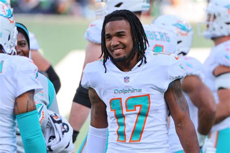 Jaylen 'Penguin' Waddle, Miami Dolphins' Wide Receiver [Photos]