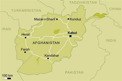 Map of Afghanistan - Guide of the World