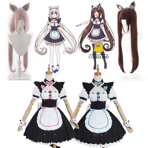 Nekopara Chocolate Vanilla Cosplay Costumes Maid Dress Lolita Cute Cat ...