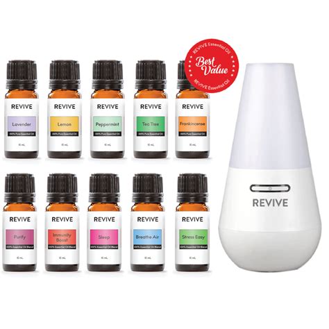 Starter Kit (best Value) With Diffuser - REVIVE Essential Oils