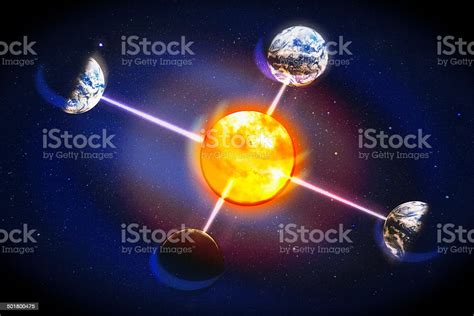 Solstice And Equinox Stock Photo - Download Image Now - Planet Earth, Winter Solstice, Orbiting ...