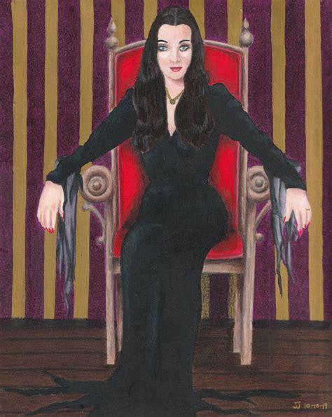 Morticia Addams Fan Art Illustration - Etsy