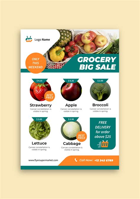 Customize this Professional Grocery Big Sale Flyer design for free