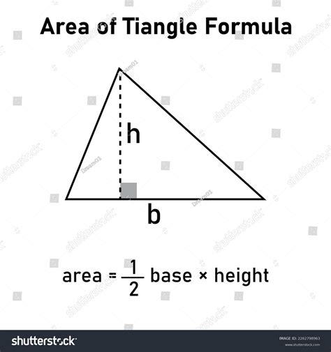 Area Triangle Formula Mathematics Vector Illustration Stock Vector ...