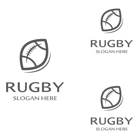 Rugby Ball American Football Icon Vector Logo Template 10757142 Vector ...