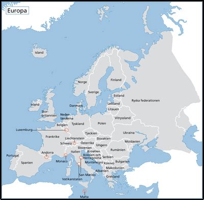 Karta Europa Huvudstäder - Europa Karta