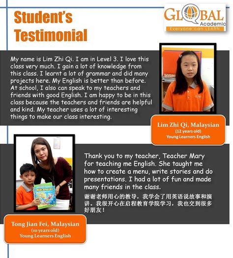 Student's Testimonial - Global Academic