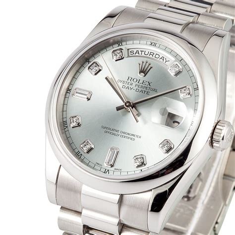 Rolex Day Date Platinum Presidential II Glacier Diamond Dial